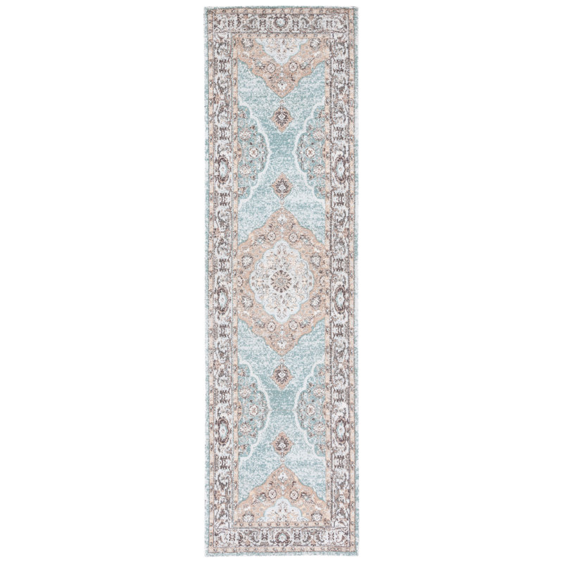 Algona Oriental Handmade Tufted Sage/Green Area Rug, Runner 2'3" x 8'