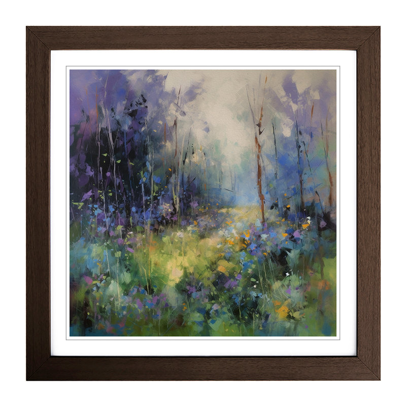 Single Picture Frame Print on Wood, Walnut