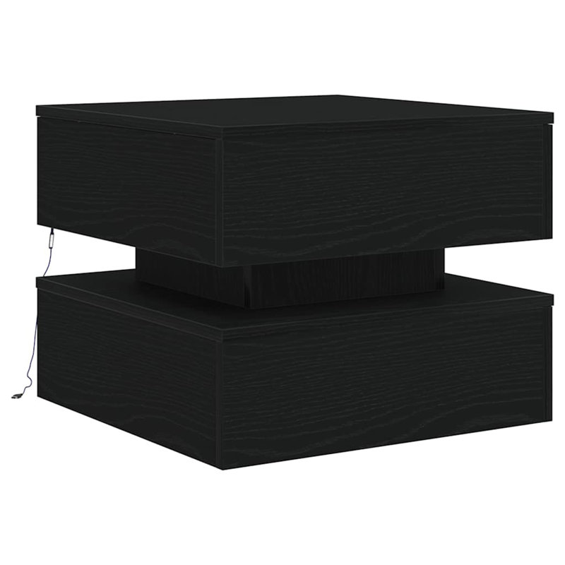 Caylen Block Coffee Table, Black Oak