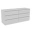 Metal Handles 6 Drawer Double Dresser