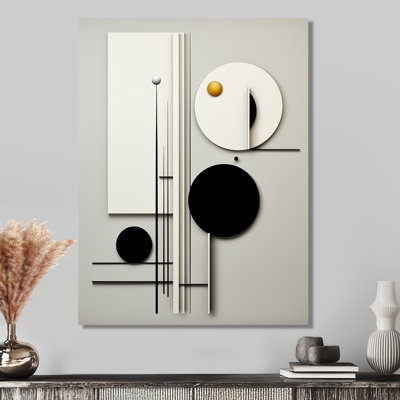 Essence géométrique monochrome Balance I - Minimalisme, art mural, salon
