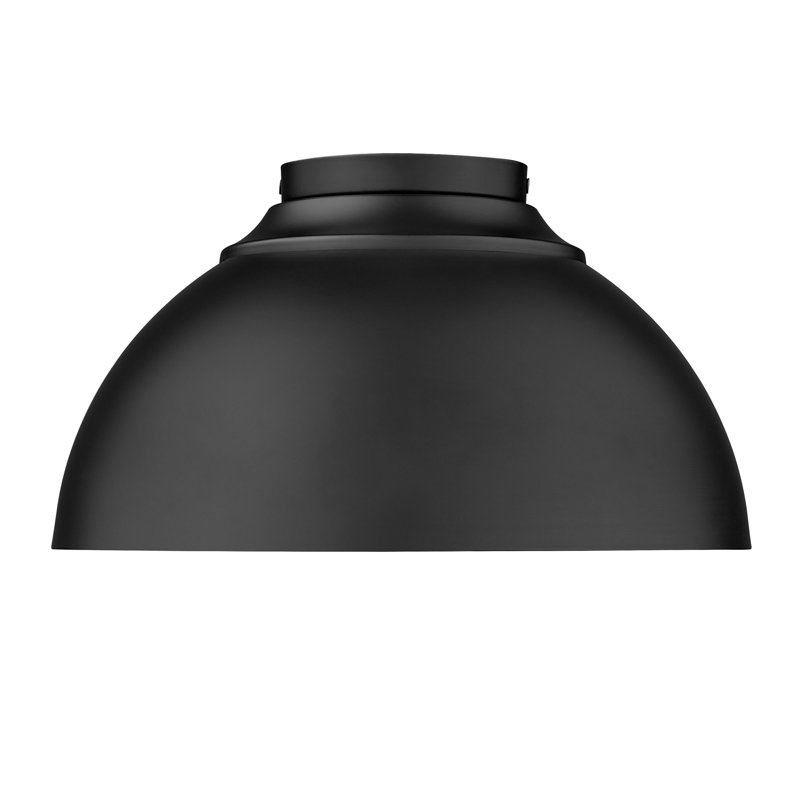 Ringwood Steel Flush Mount, Matte Black, Matte Black