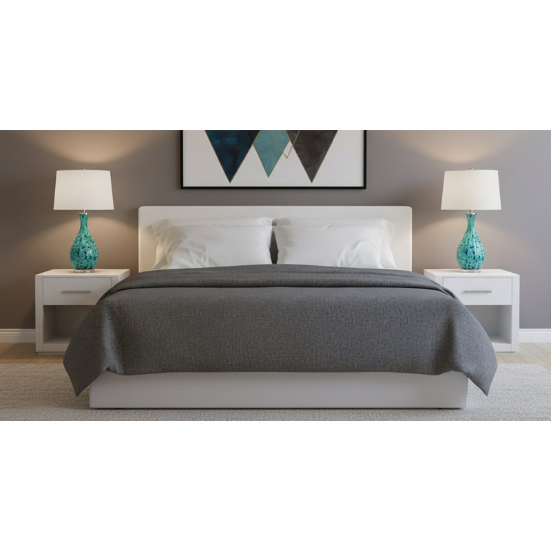 Lamazia 30" Blue & Green Table Lamp with USB Port