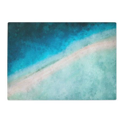 Tempered Glass Kaafu Atoll Beach in the Maldives Chopping Board