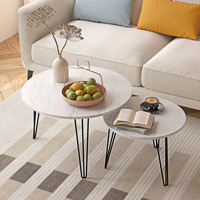 Nesting Coffee Table Set of 2 by George Oliver