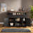 Farmhouse Rolling Kitchen Island With Drape Of Beads, Power Outlet, Drop Leaf, 3 Doors, 3 Drawers And Internal Iron Shelf-1433243265