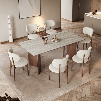 European modern minimalist dining table set