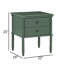 Table de chevet 2 tiroirs Vintage Green Emmett, solution de rangement durable et élégante pour les chambres et les chambres d'amis.-233668996