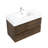 36" Bathroom Vanity With Walnut - Sink, Max Storage, Silent Smooth, No Handle, Contemporary Style Storage Space, Handle-94343195-94343199