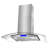 Cosmo 36 in. Lumin Collection Ducted Island Range Hood, Soft Touch Controls, Permanent Filters, LED Lights, Stainless Steel 668ICS Series