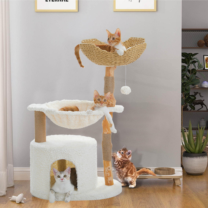 Château-chat Elick, H 40 po x l 21,6 po x P 15,7 po