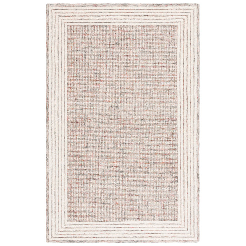 Tapis ivoire / rouge Ebony 425, Rectangle de 5 pi x 8 pi