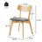 Hana Mid-Century Modern Rubberwood Dining Chair With Upholstered Seat-1788140991