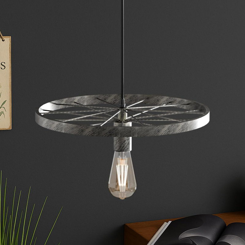 1 - Light Pendant, Brushed Silver