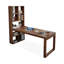 Bureau rectangulaire en bois massif noyer clair-1764011406