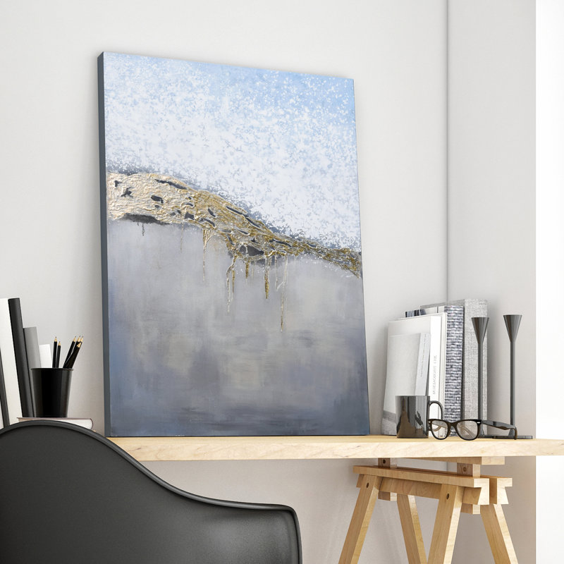 «Golden Summer Textured Metallic» par Martin Edwards, reproduction d'art sur toile tendue