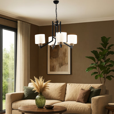 Adjustable Height 4 Lights Classical Chandelier