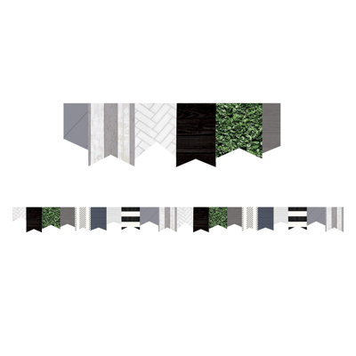 Bordure découpée à la main moderne Farmhouse Pennants