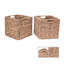 Square Wicker Storage Bin