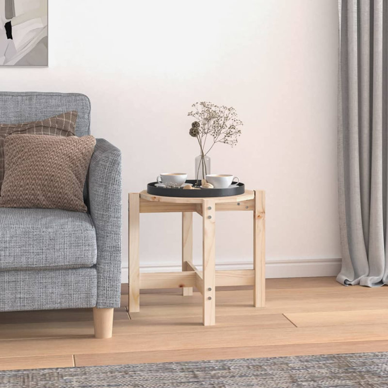 Wrigley Solid Wood Four Leg Coffee Table, 45cm H x 52.5cm W x 52.5cm D, Beige