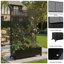 Lit de jardin surélevé en métal avec roues et treillis 73 po x 47 po x 16 po Boîte à fleurs pour grimper les légumes, la vigne et l'écran d'intimité avec drainage