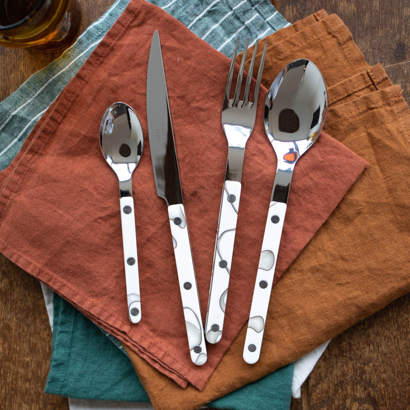 Bistrot Dune 4 - Piece Stainless Steel Flatware Set - Service for 1, Black