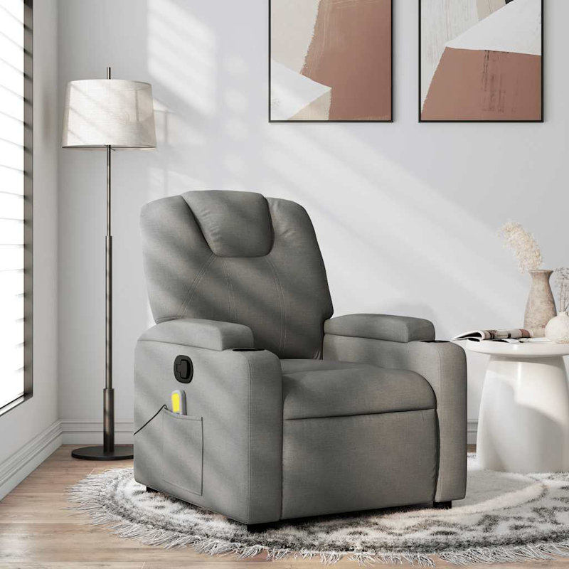 Fauteuil de massage inclinable gris foncé