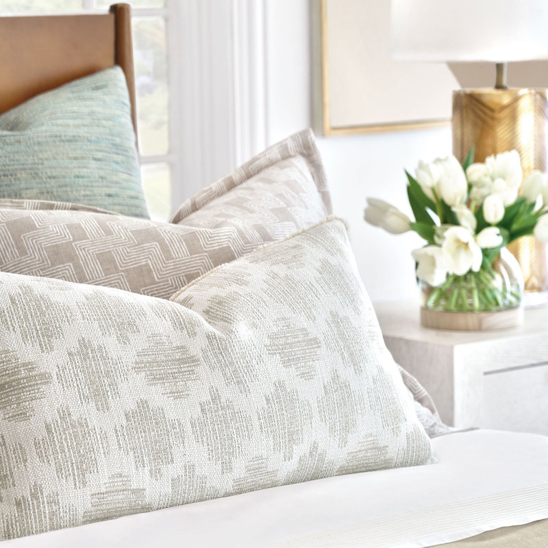 Benson Pillow Cover & Insert, Cline Cream Graphic, 15" H x 26" W, Rectangular