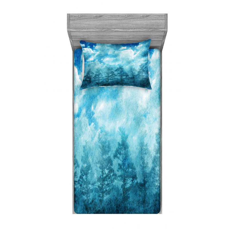 Microfiber Sheet Set, Twin Sheet Set with Fitted Sheet