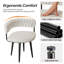 Ensemble de table de salle à manger carrée en pierre micro-cristalline avec 4 chaises-127255400-127255398