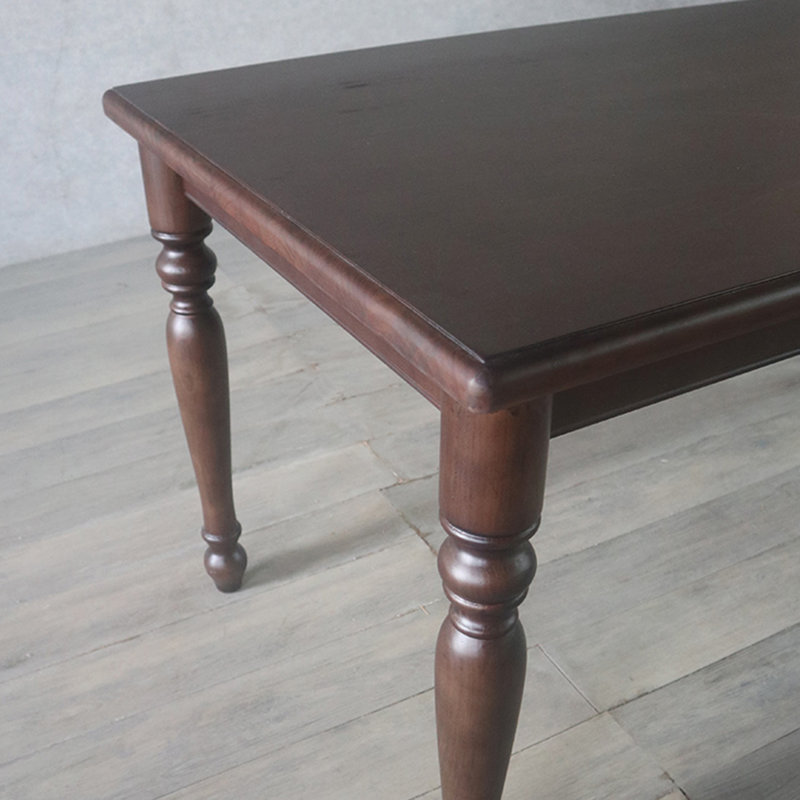 Dark brown Rectangle Solid Wood Dining Tables, 29.53"H x 62.99"L x 31.5"W