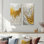 Biochimie de Golden Pure Balance I - fluide, impression murale en métal 2 pièces