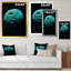 Une fleur turquoise - art mural moderne sur toile-1143301822-1143301823