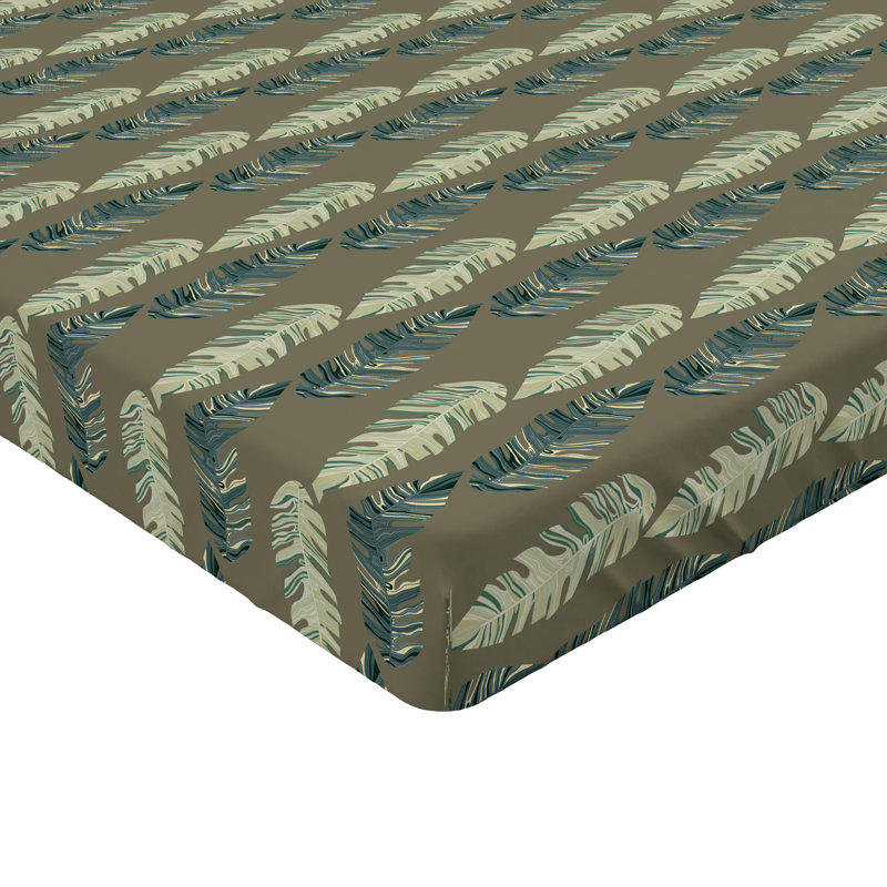 Drap-housse Ambesonne Jungle Atmosphère tropicale Forêt vert sauge Bleu ardoise, Drap-housse très grand californien