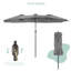 Parasol d'extérieur 15 x 9 pi à DEL double face avec base-1406645035