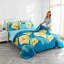 Ensemble d'édredon très grand californien 9 pièces, lit de luxe toutes saisons dans un sac pour la chambre à coucher, avec rideaux assortis, microfibre douce, lis Calla jaune-121273343