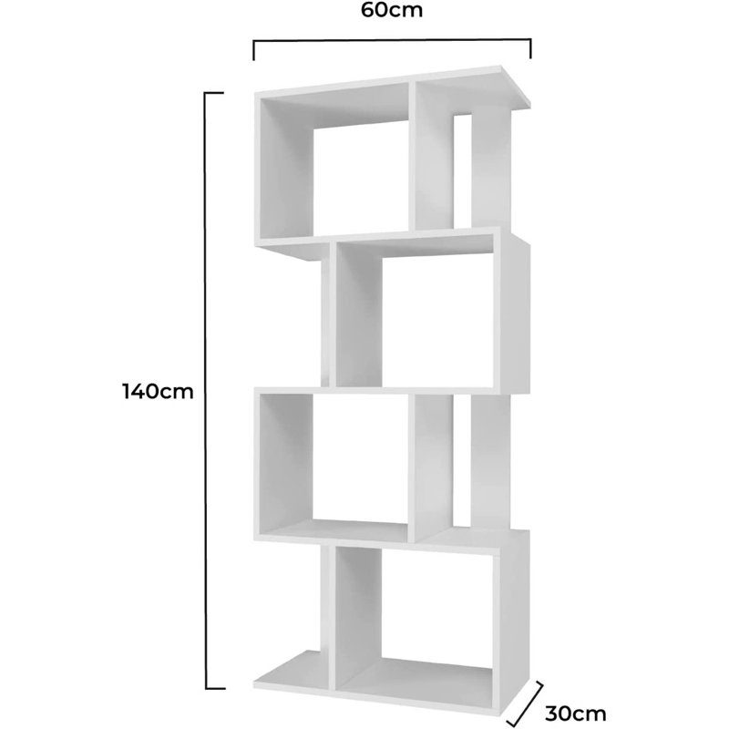 Laiklynn 140cm H x 60cm W Geometric Bookcase