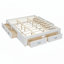 Grand lit plateforme avec 6 tiroirs de rangement, blanc antique-913842592-913842599