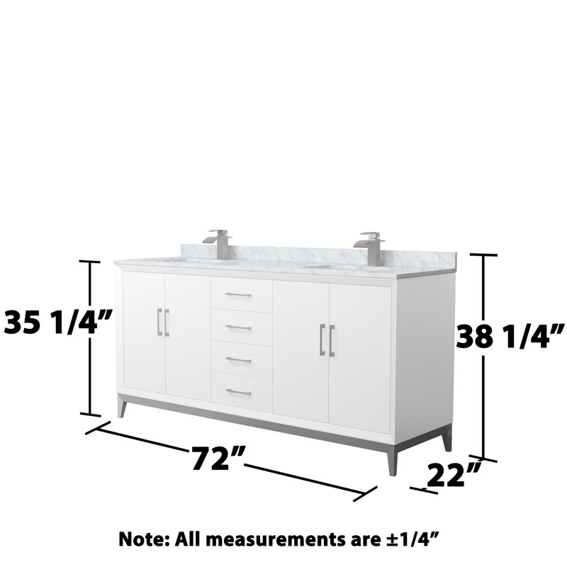 72'' W Vanity, Brushed Nickel
