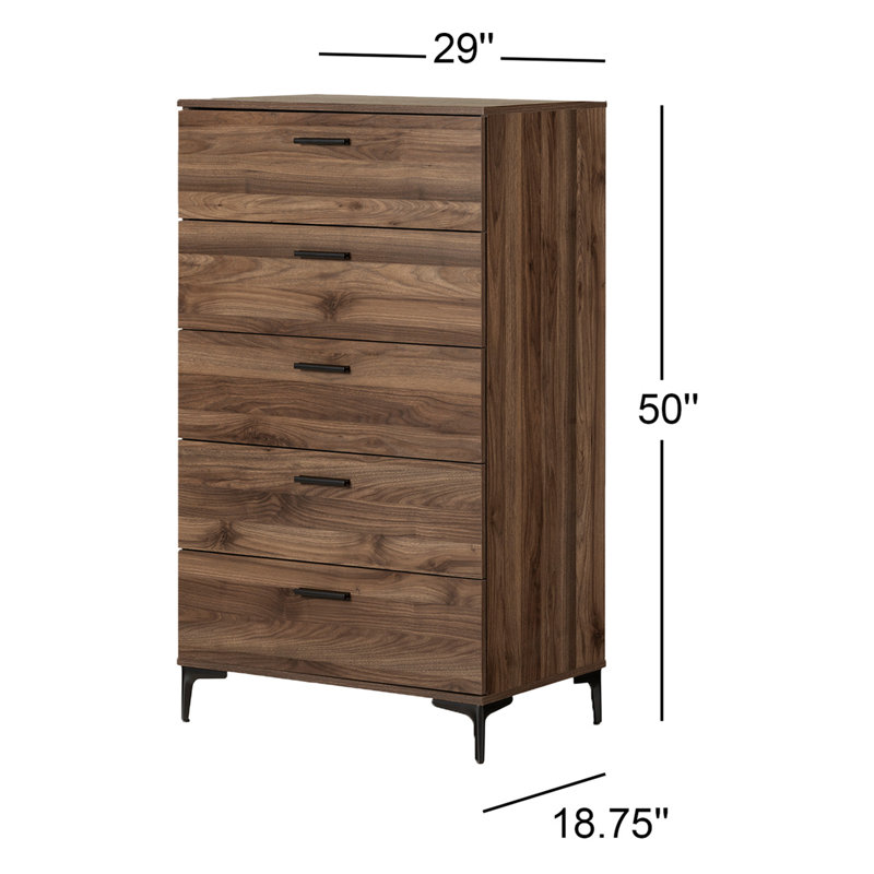 Woodacre 29'' W 5 - Drawer Dresser, Nordik Oak