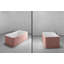 Vast Studio Aged Silver/Gray  Freestanding Rectangular Bathtub – Deep Soaking Solid Surface Luxury Tub with Minimalist Architectural Design & Metallic Premium Finish-1730669090