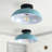 1-Light Industrial Semi Flush Mount Ceiling Light-503674466