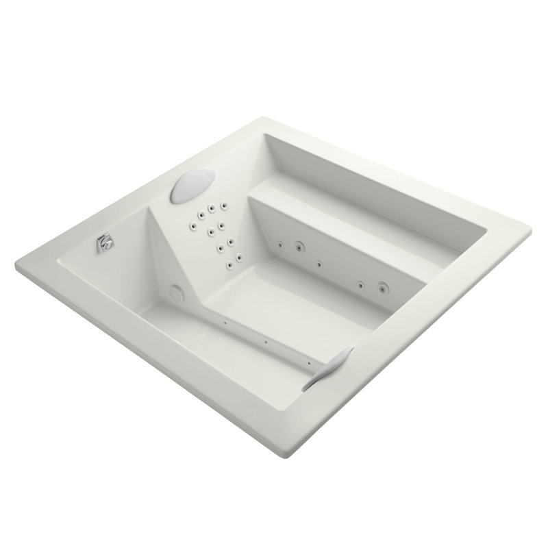 Baignoire tourbillon encastrée 69 "x 69" Consonence®, Dune