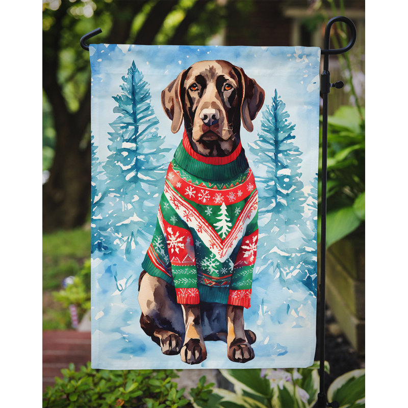 Polyester double face Noël, H 15,5 po x l 11,25 po