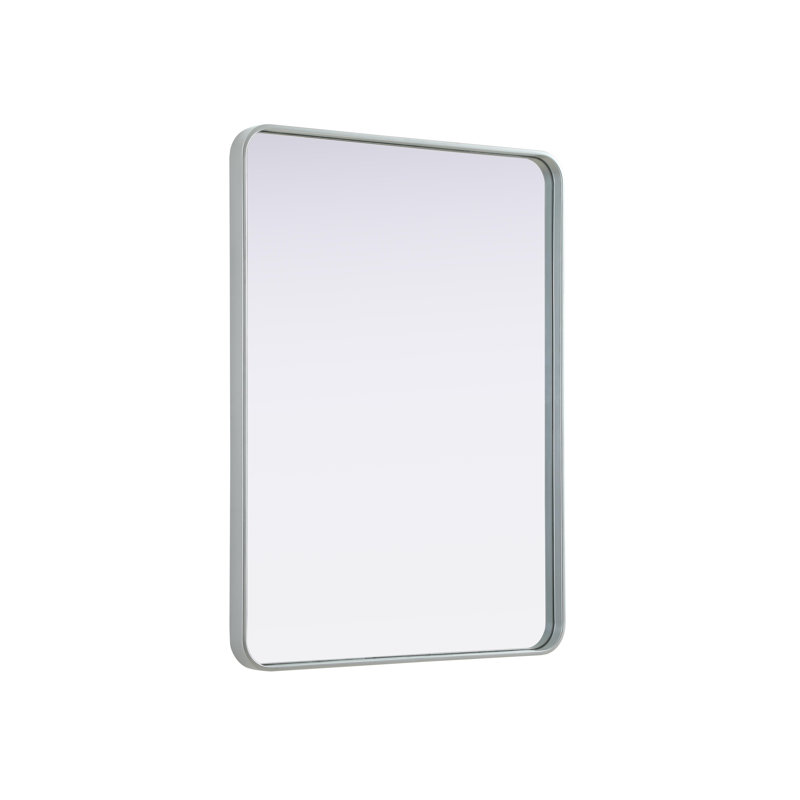 Erath Contour Metal Mirror, Silver, 40" x 30"