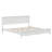 Modern White Solid Wood King Platform Bed-1475372917