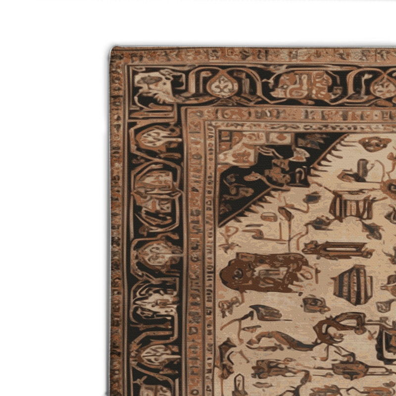 Tapis d'intérieur et d'extérieur brun Persian, Rectangulaire 2 pi x 3 pi
