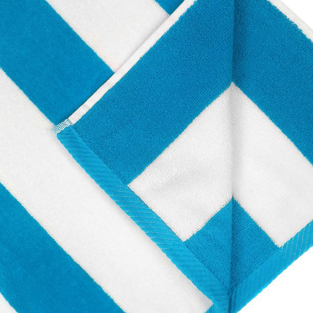 Serviettes de plage Winnetka, Bleu clair/blanc