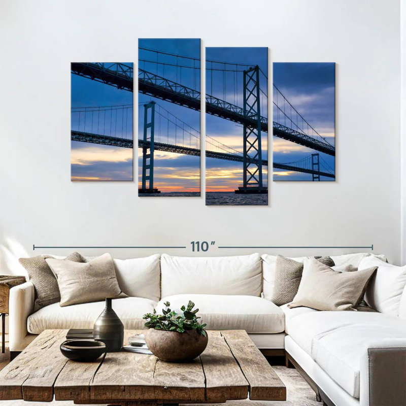 Chesapeake Bay Bridge At Dawn, 54" H x 84" W