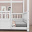 Lit plateforme pour enfant en pin massif blanc doux avec cadre de toit et garde-corps pour enfant-1785131263-1785131262